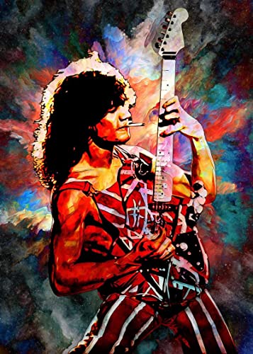 GRTOHY Leinwand Bilder Gitarrenspiel Leinwand Wandkunst Wohnzimmer Poster Schlafzimmer Dekor Malerei Kein Rahmen (50x70cm,Kein Rahmen) von GRTOHY