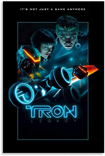 GRTOHY Leinwand Bilder Tron Poster Leinwand Wandkunst Bilder für Schlafzimmer Wandkunst Geschenke Dekor Kein Rahmen (60x90cm,Kein Rahmen) von GRTOHY