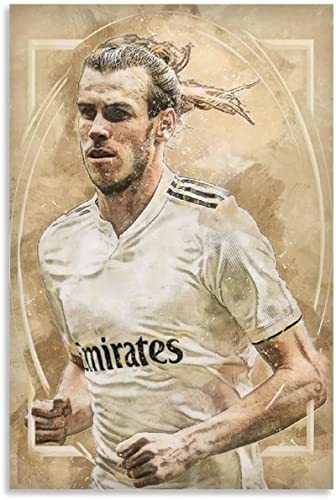 Leinwand Bilder Calciatore Gareth Bale Poster Canvas Wall Art Pictures for Bedroom Gifts Decor Senza Cornice (60x90cm,Kein Rahmen) von GRTOHY