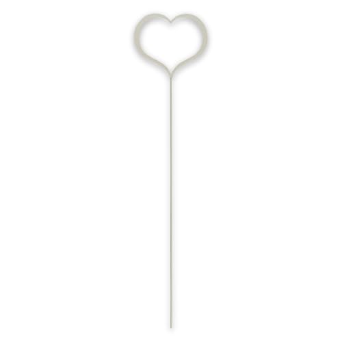 Gruber - Kleiner Gartenstecker für Gartendeko und Balkon Deko | 340 x 80 mm Bodenstecker für Innen- und Außenbereich | Grabschmuck wetterfest, ideal als Gartendeko für draußen, Weiß von GRUBER THE SPECIAL ONE