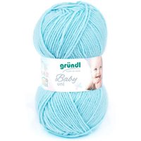 Wolle Baby uni 50 g pastelltürkis Garn - Gründl von GRÜNDL