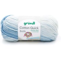 Gründl Wolle Cotton Quick Batik 100 g hellblau-mittelblau-dunkelblau Handarbeit von GRÜNDL