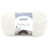 Wolle Funny uni 100 g creme Handarbeit - Gründl von GRÜNDL