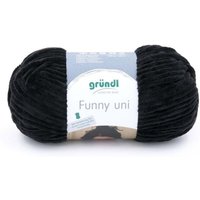 Wolle Funny uni 100 g schwarz Handarbeit - Gründl von GRÜNDL