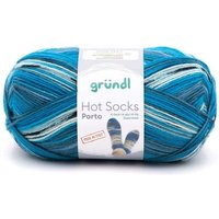 Sockenwolle Hot Socks Porto 100 g 4-fach lagune-petrol-natur Handarbeit - Gründl von GRÜNDL