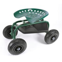 Gartensitz fahrbar Gartenhocker Arbeitshocker Gartenwagen Gartenhelfer Rollwagen von GRÜNER JAN