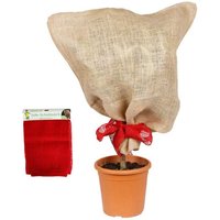 Grüner Jan - Jutesack rot Pflanzen-Schutzsack Winterschutz Pflanzenschutz Frostschutz 57x78cm von GRÜNER JAN