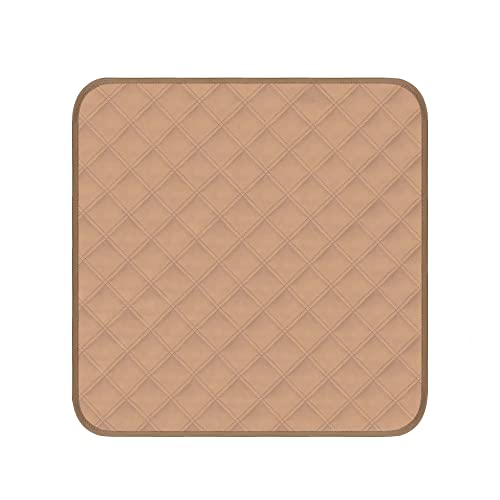 Waschbare Inkontinenz Stuhlauflage wasserdichte Saugfähige Sitzauflage Inkontinenzunterlage für Rollstuhl Autositz Sofa 53X55cm 1pc (Beige, 53x55cm) von GRUENERDE