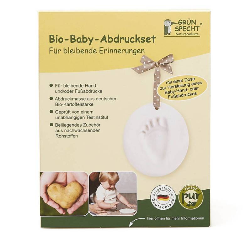 GRÜNSPECHT Handabdruck-Set Bio-Baby-Abdruckset - 1 Dose von GRÜNSPECHT