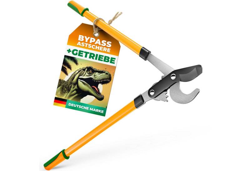 GRÜNTEK Astschere T-REX 765 mm Gartenschere, mit extra Hebelwirkung, ByPass Baumschere mit Doppel-GEAR-DRIVE von GRÜNTEK