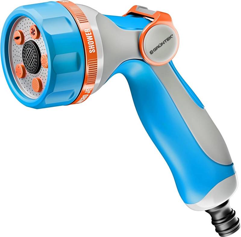 GRÜNTEK Multifunktionsbrause Ultraleichte Handbrause Garten Multibrause mit 5 Strahlarten, (Sprühkopf, universeller Schnellanschluss), mit ergonomischem Griff und komfortabler Daumensteuerung von GRÜNTEK
