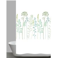 Grund - botanica Duschvorhang 180 x 200 cm Weiß/Grün-17512145 von GRUND