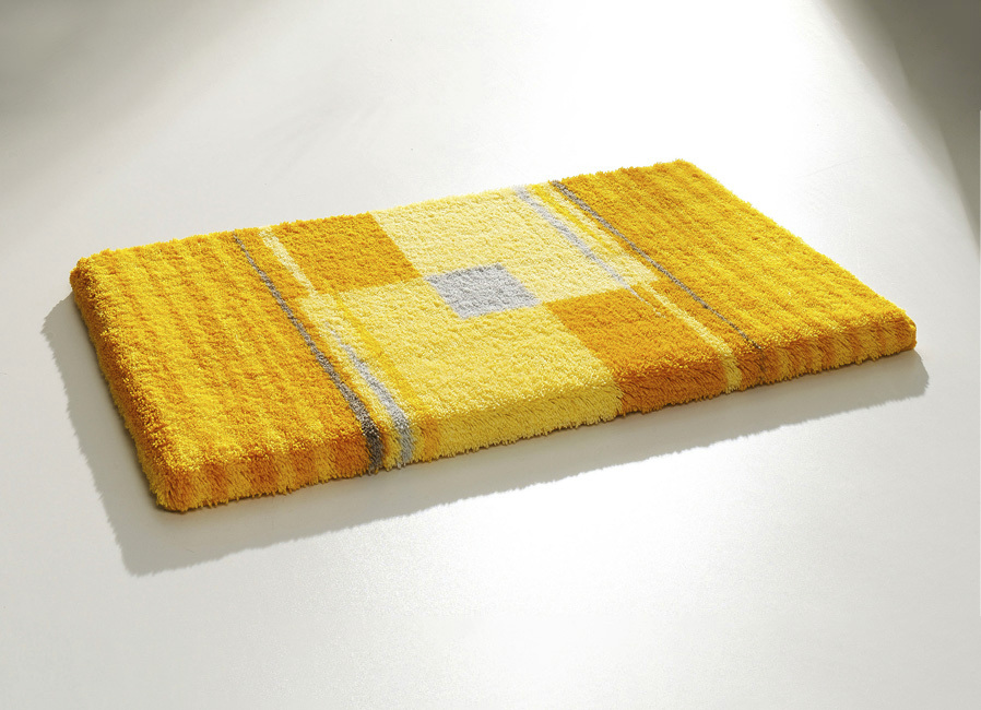 Badgarnitur mit rutschhemmender Rückseite, Größe 104 (Teppich, 70/120 cm), Gelb von GRUND