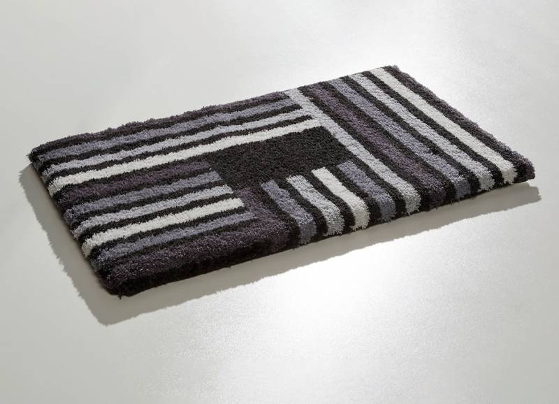 Badvorleger mit rutschhemmender Rückseite von Grund, Größe 102 (Teppich, 60/100 cm), Grau von GRUND