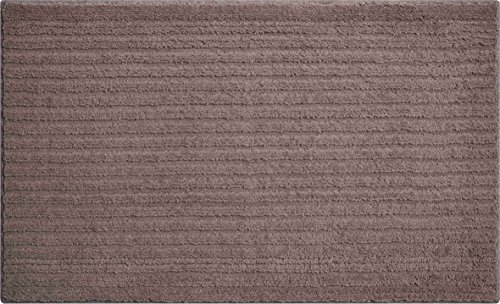 Grund 3D Badteppich 100% Polyester, ultra soft, rutschfest, RIFFLE, Badematte 60x100 cm, kakao von Grund