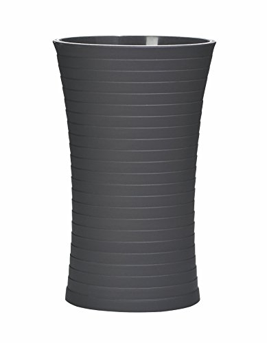 Grund Tower Zahnbürstenbecher 7x7x11,8 cm schwarz Accessoires, 100% gummibeschichtetes Polypropylen, 7 x 7 x 11,8 cm von Grund