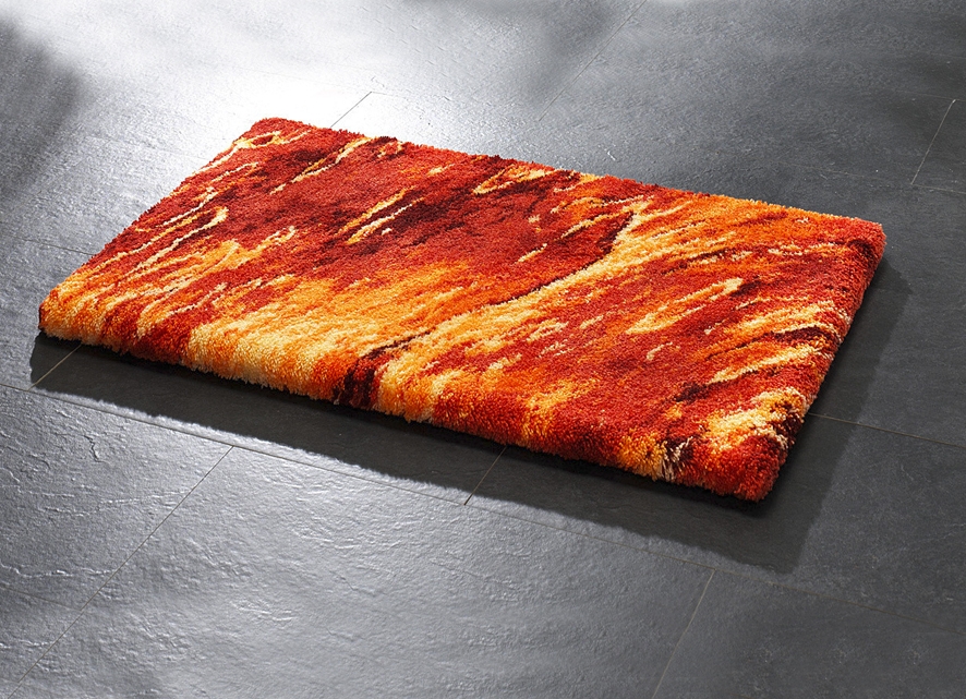 Supersoft Badgarnitur von Grund, Größe 104 (Teppich, 70x120 cm), Terra von GRUND