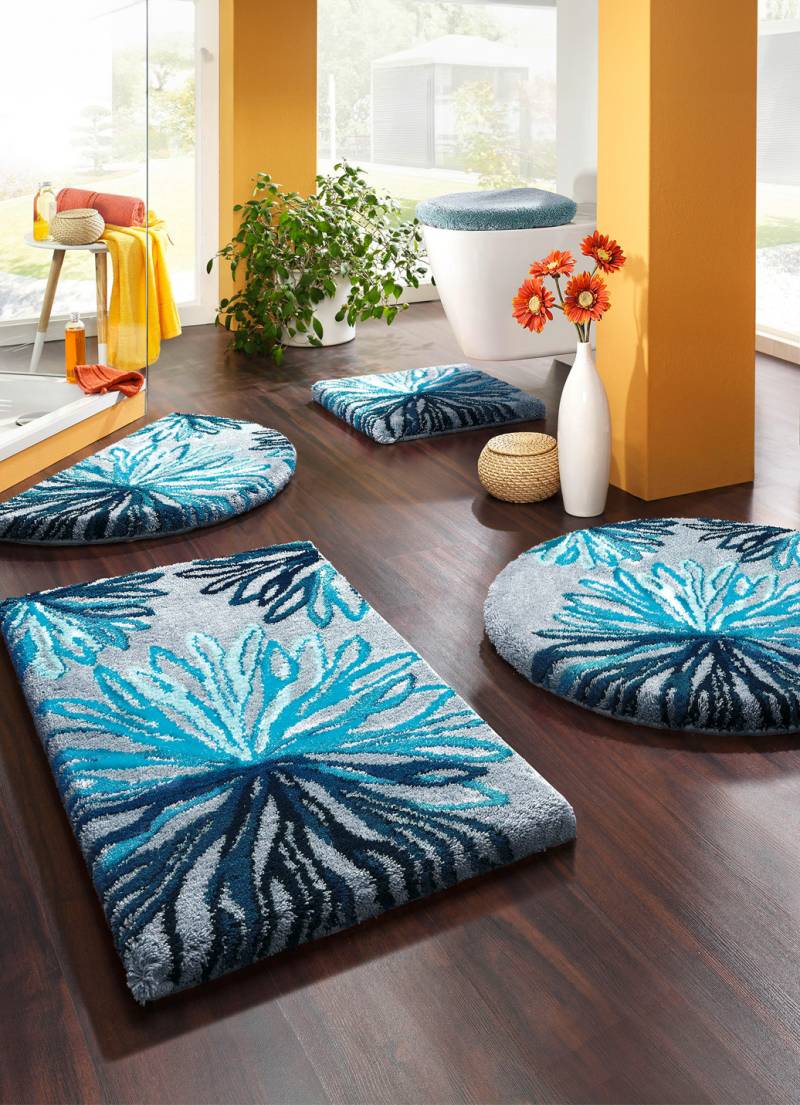 Supersofte Badgarnitur aus dem Hause "Grund", Größe 105 (Teppich, 80/140 cm), Türkis von GRUND