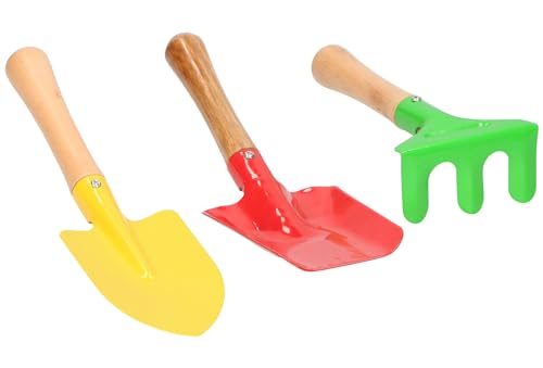 GRUNDIG 3 TLG. Gartenset - Schaufel - Rechen - Spaten - aus Holz und Metall - für Kinder und Erwachsene - Gartengeräte, Sandkastenspielzeug, Gartenwerkzeug - stabile Gartengerät GRUNDIG 3 TLG. Gartenset - Schaufel - Rechen - Spaten - aus Holz und Metall - für Kinder und Erwachsene - Gartengeräte, Sandkastenspielzeug, Gartenwerkzeug - stabile Gartengerät von GRUNDIG