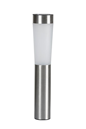 GRUNDIG LED Solar Lampe, Stahl, silber, 7.5 x 7.5 x 56 cm, 89643 von GRUNDIG