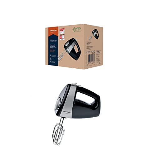 Grundig HM 5040 Premium-Handmixer (300 Watt), schwarz-silber von GRUNDIG