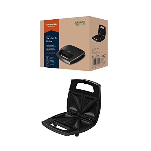 Grundig SWM2940 SWM 2940 Sandwichmaker, Schwarz-Metallic/Edelstahl von GRUNDIG