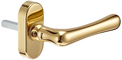 GRUNDMANN Fenstergriff WG Elegant mit Rasterung, Vierkantstift 7 x 35 mm, Messing poliert, 1 Stück,100472 von GRUNDMANN