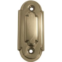 Grundmann - Oval-Schlüsselrosette bb mit Hangerl, Gr. 32 x 74, Messing poliert, 1 Stück Zubehör Beschläge Türen von GRUNDMANN