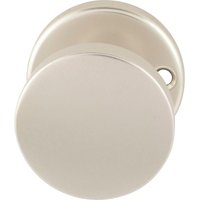 Grundmann - Türknopf Flachform - auf Rosette mit Schraublöchern, ø 45 fest Aluminium neusilber, 1 Stück Zubehör Beschläge Türen Grundmann - Türknopf Flachform - auf Rosette mit Schraublöchern, ø 45 fest Aluminium neusilber, 1 Stück Zubehör Beschläge Türen von GRUNDMANN