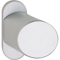 Grundmann - Türknopf geos - auf Rosette Zylinder abgeschrägt 56x40mm, Alu silber eloxiert, 1 Stück Zubehör Beschläge Türen von GRUNDMANN