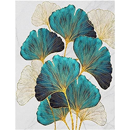 5D Diamond Painting full Set, Gingko Baum Malen nach Zahlen Diamant Gemälde,Kristall-Strass-Kreuzstich-Stickerei Kunsthandwerk Leinwand für Home Wand-Decor Geschenk 50x70cm/20x28inch von GRUNI