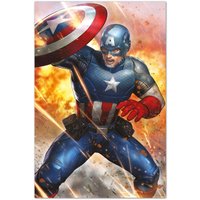 Poster marvel captain america under fire von GRUPO ERIK