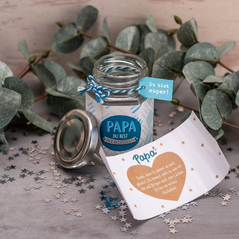 Botschaft im Glas »Papa - Du bist der Allerbeste« von GRUSS&CO