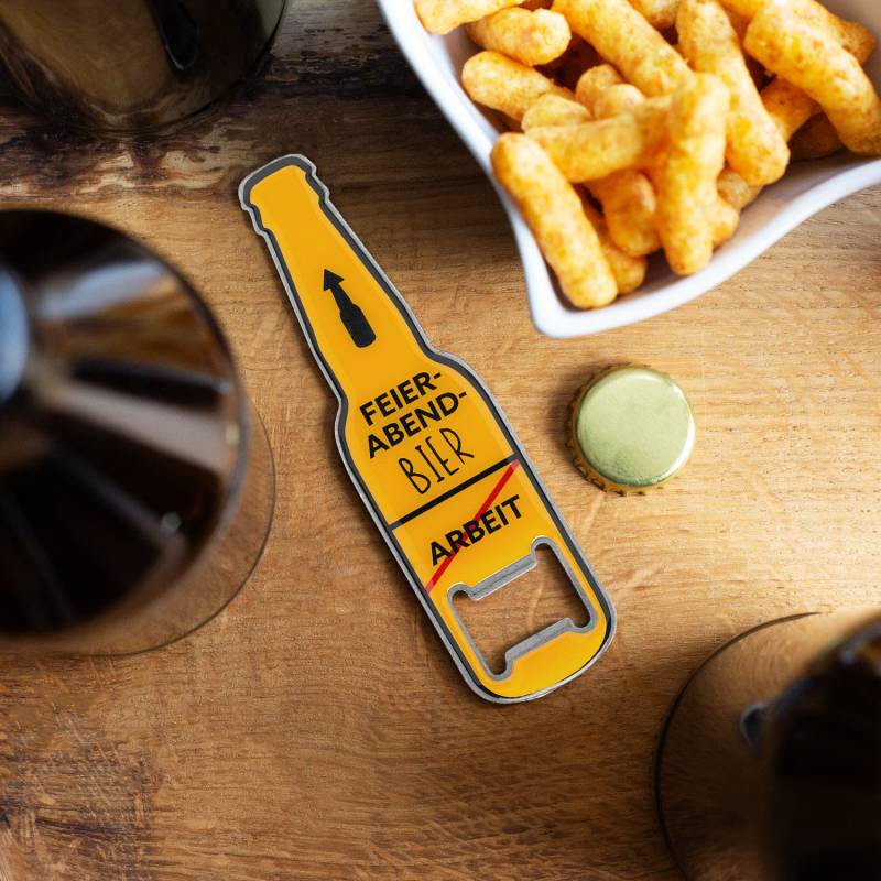 Flaschenöffner mit Magnet »Feierabend Bier« von GRUSS&CO
