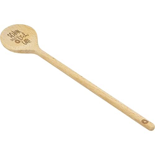 GRUSS & CO Kochlöffel Motiv "Schön"| Holzlöffel, Kochlöffel aus Buchenholz, 28 cm, mit eingebranntem Motiv | Geschenk Küche, Kochen | 47810 von GRUSS & CO