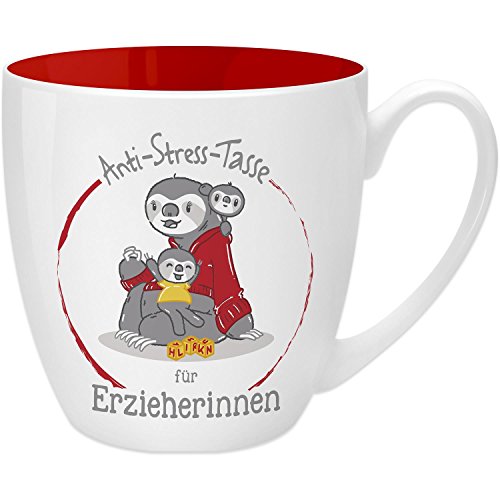 GRUSS & CO Anti-Stress-Tasse Motiv "Erzieherinnen" | Tasse mit Spruch, 45 cl, New Bone China | Geschenk Danke | 45489 von GRUSS & CO