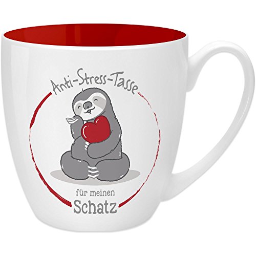 GRUSS & CO Anti-Stress-Tasse Motiv "den Schatz" | Tasse mit Spruch, 45 cl, New Bone China | Geschenk für Sie | 45520 von GRUSS & CO