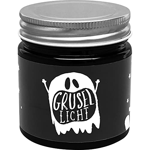 GRUSS & CO Kerze mit Motiv "Grusellicht" | Duftkerze mit Motivdruck | Geschenk, Dekoration | 46998 von GRUSS & CO