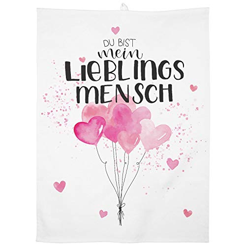 Gruss & CO Geschirrtuch Motiv Herzchen | Baumwolle, 60 cm x 45 cm, Farbiger Motivdruck | Geschenk, Küche, Kochen, Grillen | 47104 Gruss & CO Geschirrtuch Motiv Herzchen | Baumwolle, 60 cm x 45 cm, Farbiger Motivdruck | Geschenk, Küche, Kochen, Grillen | 47104 von GRUSS & CO