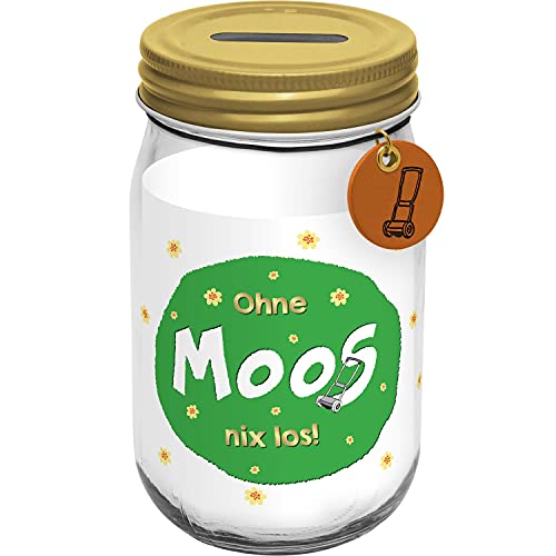 GRUSS & CO 47118 Sparglas Moos Spardose mit Deckel, Höhe 13,8 cm Sparbüchse, Glas, Metall, Kunststoff, Mehrfarbig GRUSS & CO 47118 Sparglas Moos Spardose mit Deckel, Höhe 13,8 cm Sparbüchse, Glas, Metall, Kunststoff, Mehrfarbig von GRUSS & CO