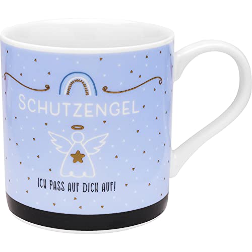 Tasse blau Schutzengel Ich pass auf Dich auf! von GRUSS & CO