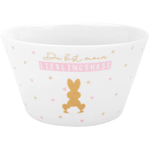 GRUSS & CO Schale mit Motiv "Lieblingshase" | Porzellan | 60 cl | Geschenk, Osterfrühstück | 48039 GRUSS & CO Schale mit Motiv "Lieblingshase" | Porzellan | 60 cl | Geschenk, Osterfrühstück | 48039 von GRUSS & CO