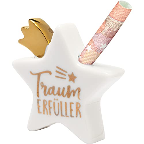 GRUSS & CO 49927Porzellan-Stern für Geldgeschenk Traumerfüller, Höhe 5,5 cm Porzellanfigur, Porzellan, Weiß GRUSS & CO 49927Porzellan-Stern für Geldgeschenk Traumerfüller, Höhe 5,5 cm Porzellanfigur, Porzellan, Weiß von GRUSS & CO