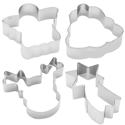 GRUSS & CO Ausstecher-Set Motiv "Plätzchen" | Geschenkset mit 4 Ausstechformen, Engel, Stern, Rentier, Glocke | Backformen, Plätzchen backen | 51132 GRUSS & CO Ausstecher-Set Motiv "Plätzchen" | Geschenkset mit 4 Ausstechformen, Engel, Stern, Rentier, Glocke | Backformen, Plätzchen backen | 51132 von GRUSS & CO