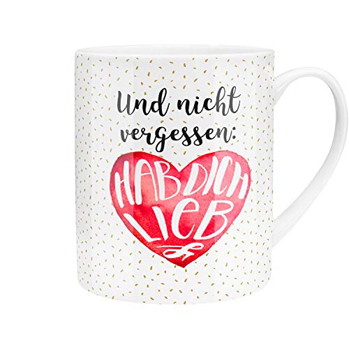 GRUSS & CO XL-Tasse Motiv "Lieb" | Große Tasse aus Porzellan, Jumbo-Tasse, 60 cl, Tasse mit Spruch | Geschenk, Freund, Freundin | 45759 von GRUSS & CO