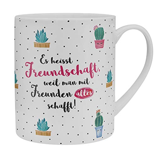 GRUSS & CO XL-Tasse Motiv "Freund" | Große Tasse aus Porzellan, Jumbo-Tasse, 60 cl, Tasse mit Spruch | Geschenk, Freund, Freundin | 46215 von GRUSS & CO