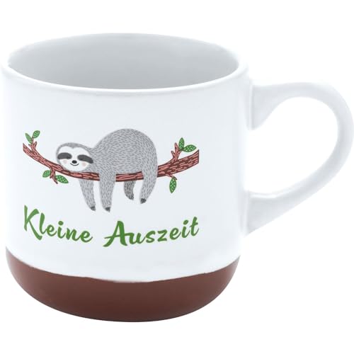 GRUSS & CO Espressotasse mit Motiv "Auszeit" | Tasse aus Steinzeug, 10 cl, mit Geschenk-Banderole, Faultier | Geschenk Freunde, Geburtstag | 73941 GRUSS & CO Espressotasse mit Motiv "Auszeit" | Tasse aus Steinzeug, 10 cl, mit Geschenk-Banderole, Faultier | Geschenk Freunde, Geburtstag | 73941 von GRUSS & CO