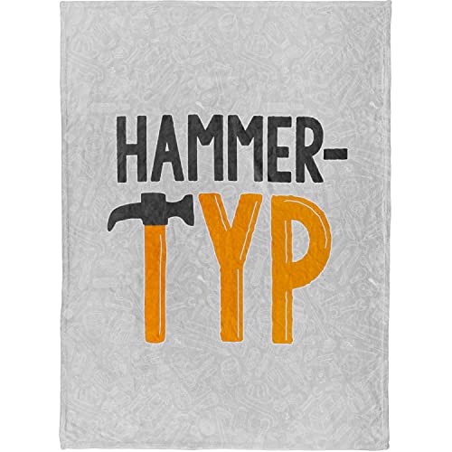 GRUSS & CO Fleece-Decke »Hammer-Typ« |Flauschdecke, Polyester, 130 x 180 cm, Motivdruck | Geschenk, Männergeschenk | L7004 von GRUSS & CO