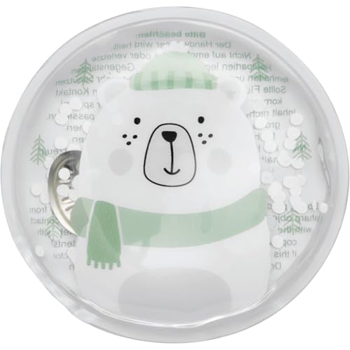 GRUSS & CO Handwärmer Eisbär | Durchmesser 9 cm, runder Handwärmer in Geschenkbox | Geschenk Winter, Weihnachten | 51190 von GRUSS & CO
