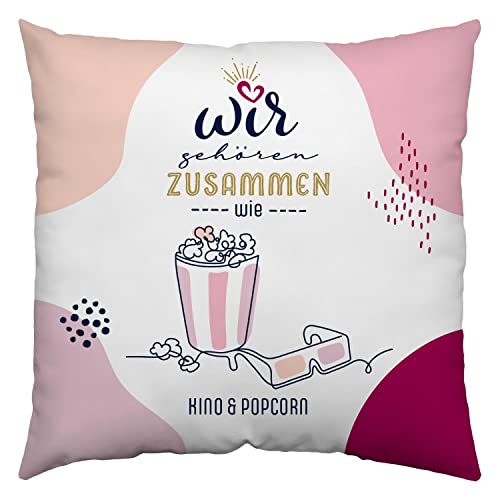 GRUSS & CO Kissen Motiv "Wir gehören zusammen"| Zierkissen, Baumwolle, 40 cm x 40 cm | Kissen mit Spruch | 47906 von GRUSS & CO